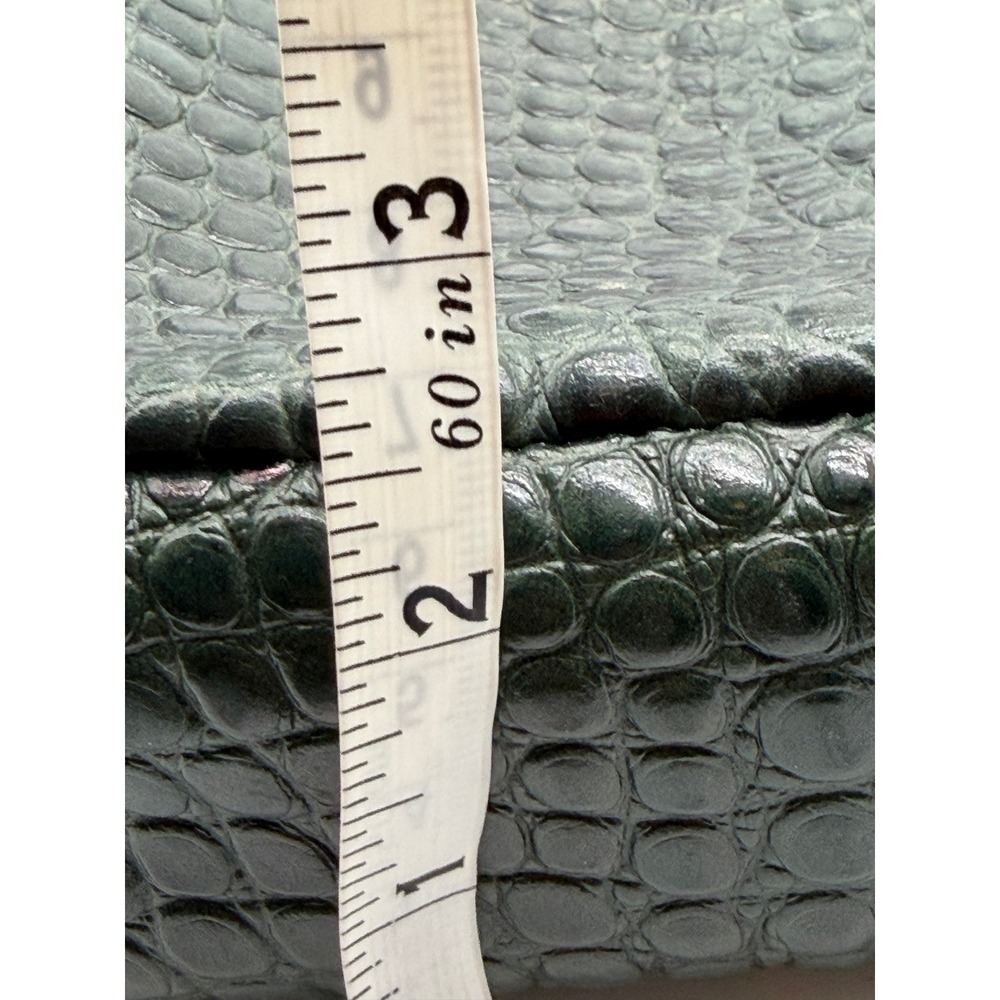 Clare V Midi Sac Croc Embossed Leather Handbag Women OS Green Crossbody Bag - Picture 9 of 12